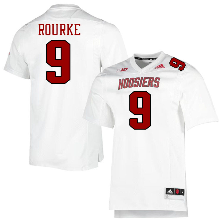 #9 Kurtis Rourke Indiana Hoosiers Football Jeresys College Apparels,Uniforms Stitched-Throwback Whit